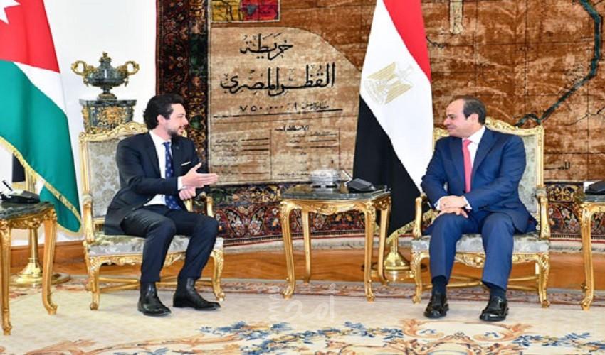 السيسي يثمن لقائه مع ولي عهد المملكة الأردنية