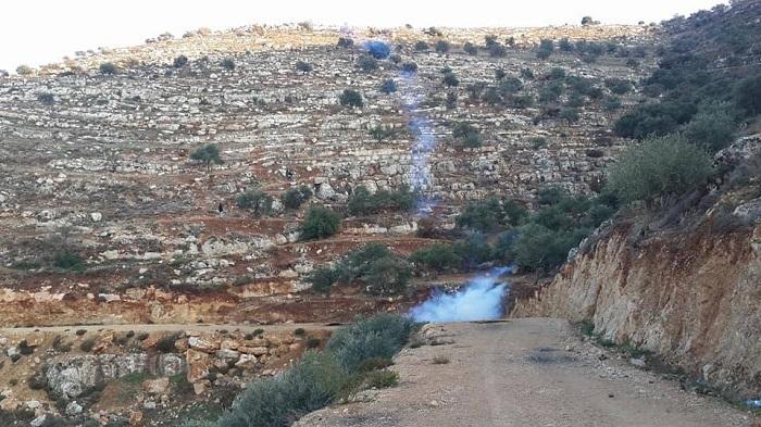 بالصور.. اندلاع مواجهات في بيت فوريك بنابلس