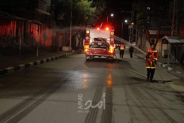 نشوب حريق في "القرية البدوية"  شمال قطاع غزة