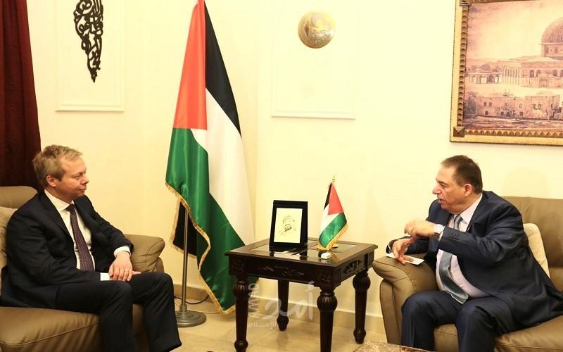 دبور يلتقي المبعوث الأوروبي لعملية السلام في الشرق الأوسط