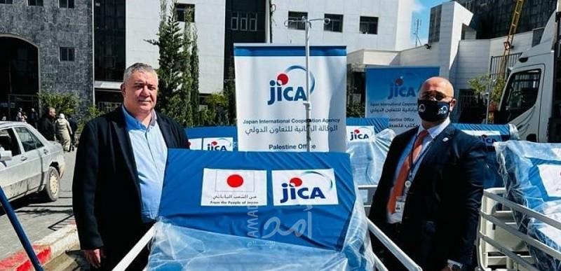 "جايكا اليابانية" تسلم (100) سرير طبي لمستشفيات قطاع غزة