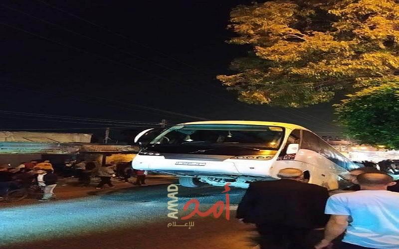مرور غزة: وقوع حافلة ركاب في حفرة إثر حادث سير  بمدينة غزة