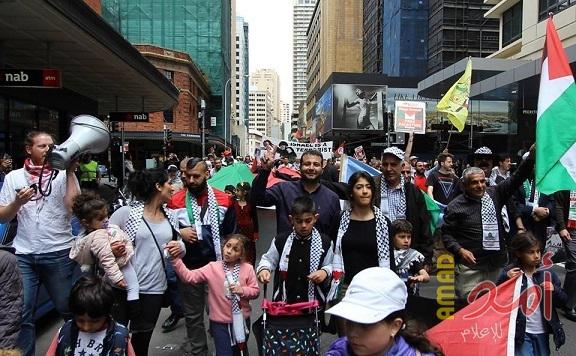 سيدني: مظاهرات حاشدة دعما للقدس واحتجاجا على محاولات نقل السفارة الأسترالية