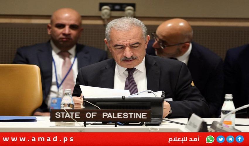 خلال لقاء المانحين.. اشتية: إجراءات سلطات الاحتلال تخلق نظام فصل عنصري معاصر