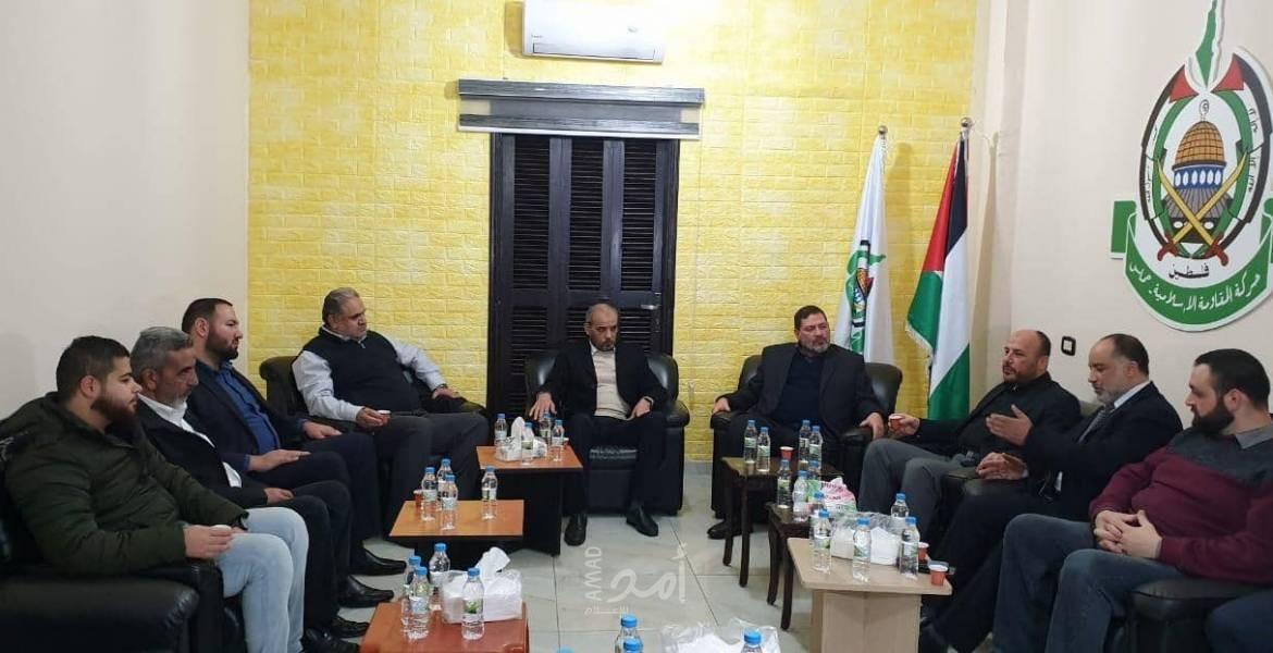 بالصور,.. وفد قيادي من حماس يتفقد مخيم عين الحلوة في ختام زيارته للبنان