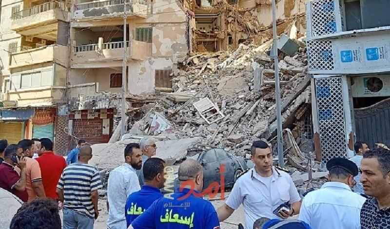 انهيار مبنى من (13) طابقا في الإسكندرية: عدد كبير من السكان تحت الأنقاض