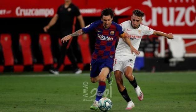 برشلونة يدك شباك اشبيلية بهدفين ليرتقي للمركز الثاني في الليجا
