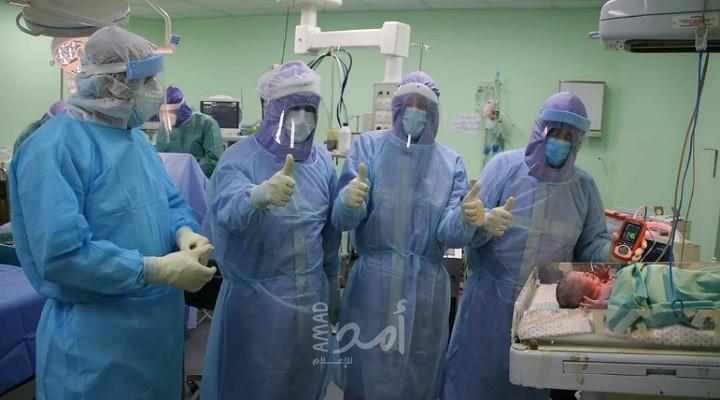 في إنجاز طبي.. ولادة أول طفل لسيدة مصابة بفيروس كورونا في قطاع غزة - صور