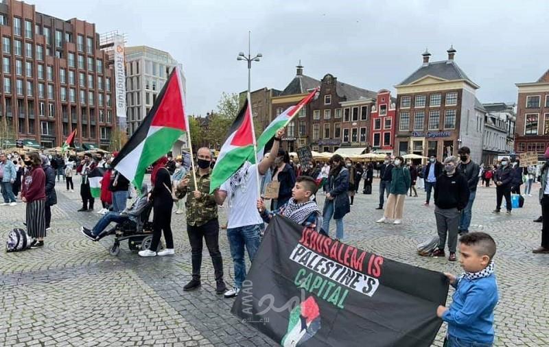 هولندا: وقفة تضامنية مع الشعب الفلسطيني في مدينة "خرونغن"