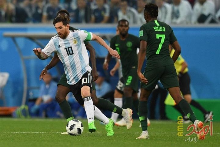 الأرجنتين وبمساعدة حكم تركي تترشح الى الدور القادم على حساب نيجيريا