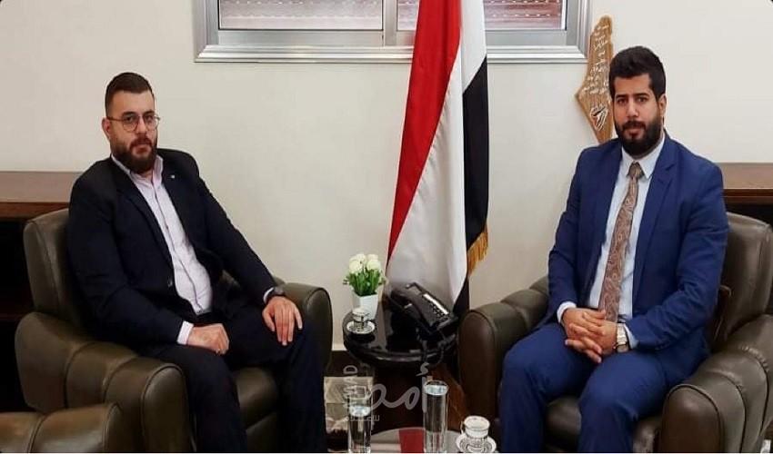 دمشق: الهرش والحيمي يؤكدان على دعم الحركة الأسيرة في فلسطين