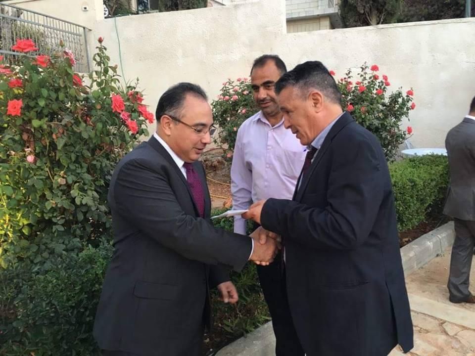 الشخصيات المستقلة تشارك بالعيد الوطني المصري في منزل السفير في رام الله