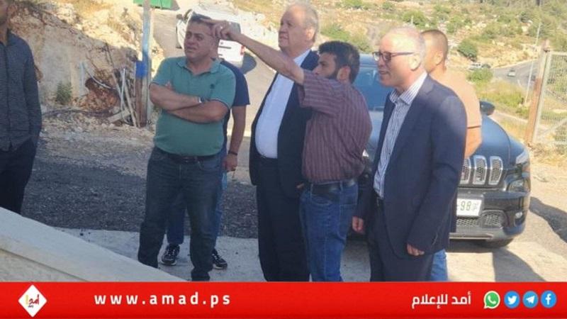 رئيس المجلس الوطني يتفقد بلدة "أم صفا" شمال رام الله