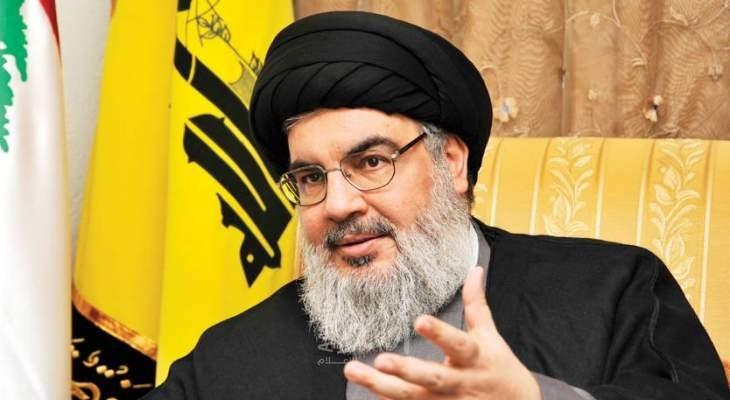 نصر الله: نرفض أي قواعد إشتباك جديدة مع إسرائيل