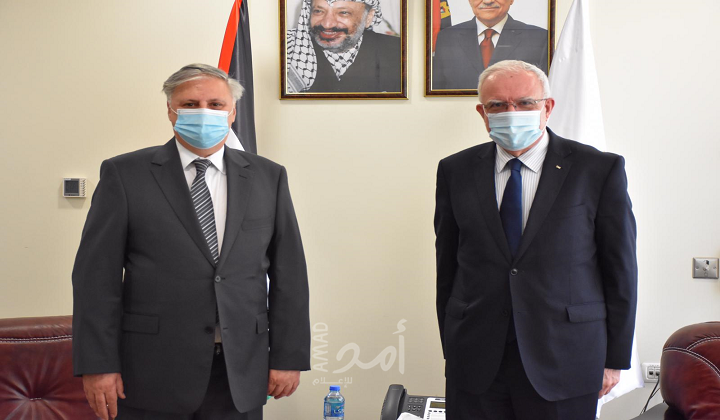 المالكي يودع رئيس مكتب تمثيل جمهورية الأرجنتين بمناسبة إنتهاء مهامه