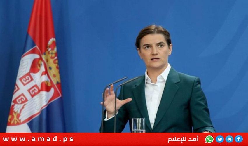 رئيسة وزراء صربيا تؤكد رغبة بلادها بتطوير العلاقات مع فلسطين