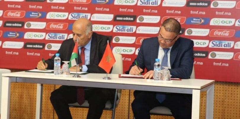 توقيع أول اتفاقية رياضية بين فلسطين والمغرب