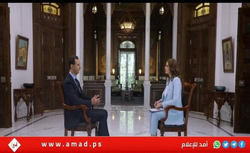 الأسد: قوة روسيا تشكل "استعادة للتوازن الدولي"..وسنقاوم أي غزو تركي لسوريا