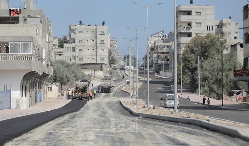 بلدية غزة تشرع بتعبيد امتداد شارع خليل الوزير "اللبابيدي"