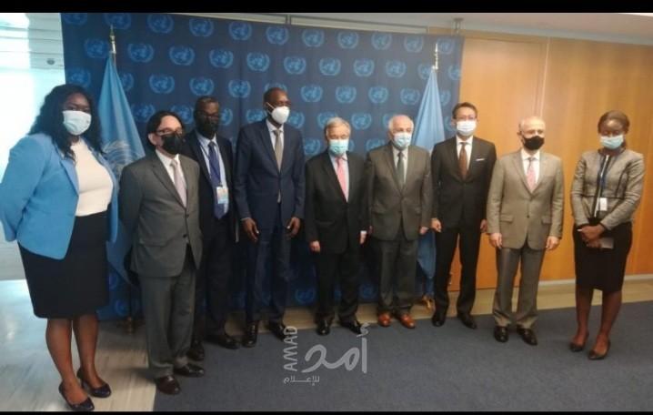 منصور يجتمع مع غوتيريش واللجنة المعنية بحقوق الشعب الفلسطيني غير القابلة للتصرف