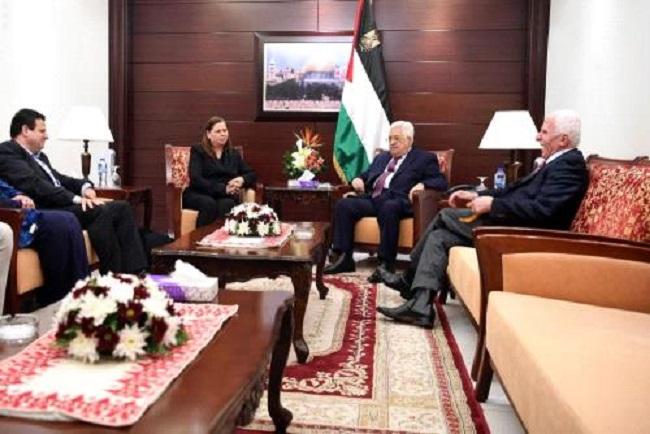 خلال استقباله زوجة القائد مروان البرغوثي..عباس يؤكد استمرار الجهود للإفراج عن الأسرى
