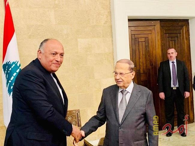 لبنان: وزير خارجية مصر شكري يلتقي عون وبري لبحث تطورات الأوضاع الإقليمية