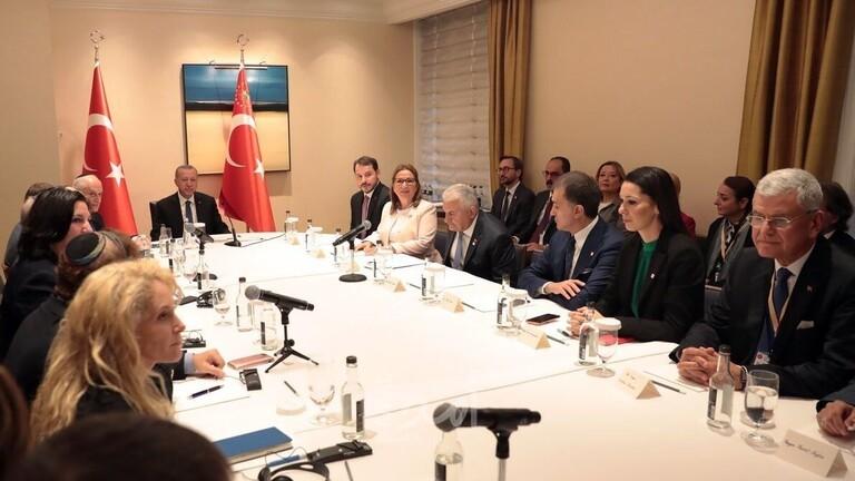 أردوغان يجري لقاء  مع ممثلين عن المنظمات اليهودية في نيويورك