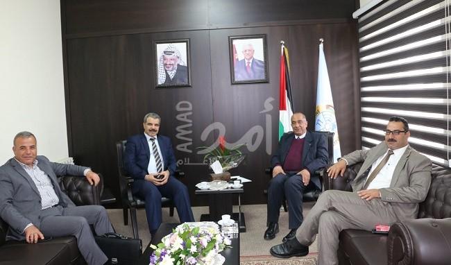 الشلالدة يبحث مع رئيس هيئة التقاعد ورئيس ديوان الرقابة تعزيز التعاون