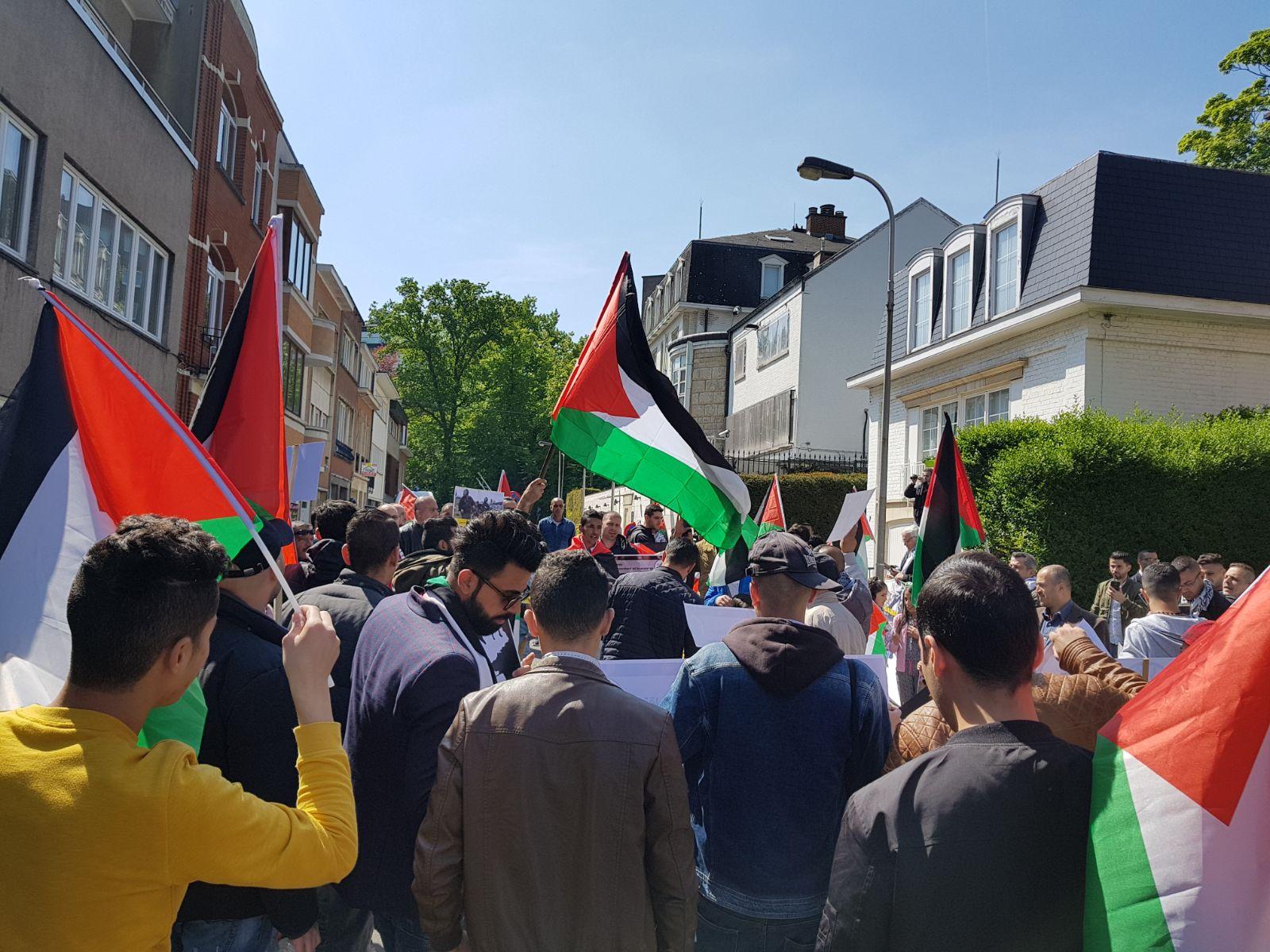 بروكسل: وقفة احتجاجية رفضاً للتدخلات الأميركية بمصير الشعب الفلسطيني