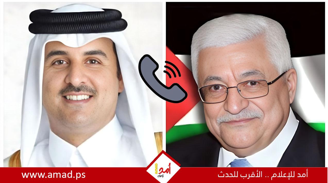 اتصال هاتفي بين الرئيس عباس وأمير قطر