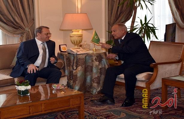 أبو الغيط  يبحث مع المندوب الخاص للرئيس الروسي التطورات الأخيرة للأوضاع في المنطقة