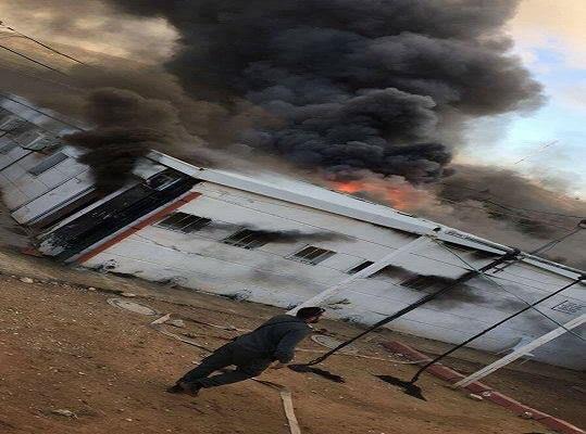 اندلاع حريق كبير في مركز لقوات الاحتلال قرب بلدة مخماس شمال شرق القدس المحتلة