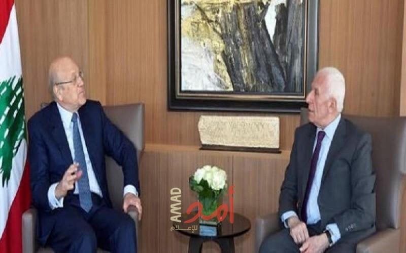 ميقاتي استقبل عزام الأحمد وبحث معه مستجدات عين الحلوة