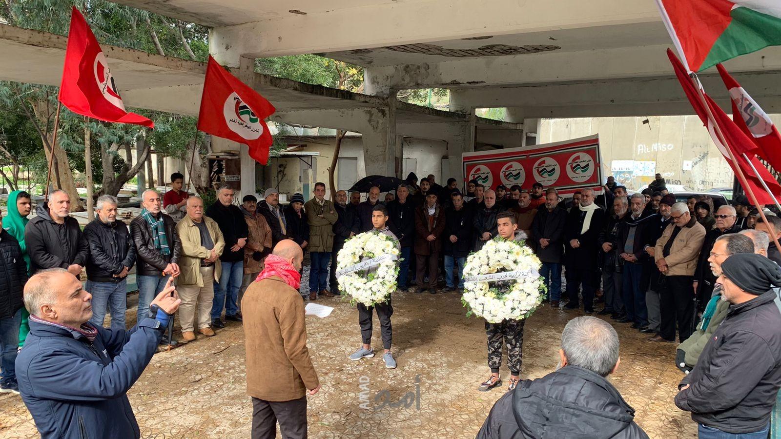 حزب الشعب الفلسطيني في صيدا ينظم وقفة وفاء للشهداء في الذكرى الـ 41 لإعادة تأسيسه 