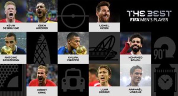 فيفا يعلن القائمة النهائية لجائزة أفضل لاعب فى العالم غداً