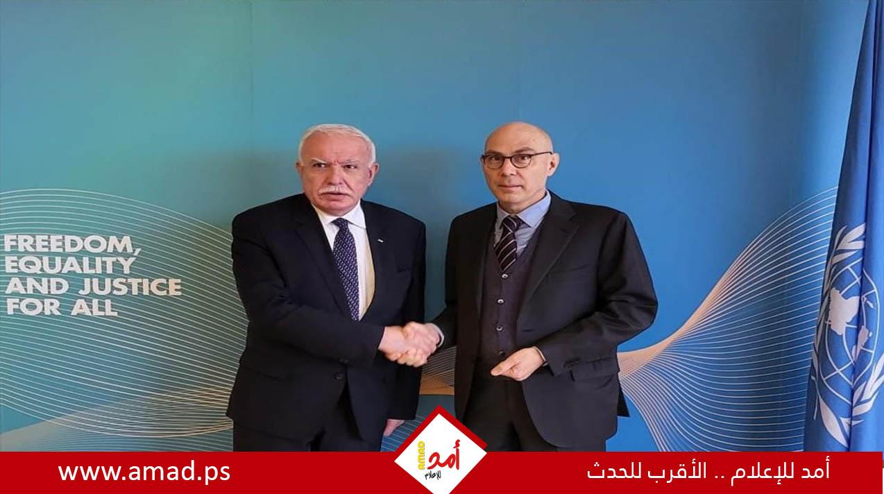 المالكي يطالب المفوض السامي بتفعيل أدوات المساءلة وإعادة الفريق الدولي إلى فلسطين