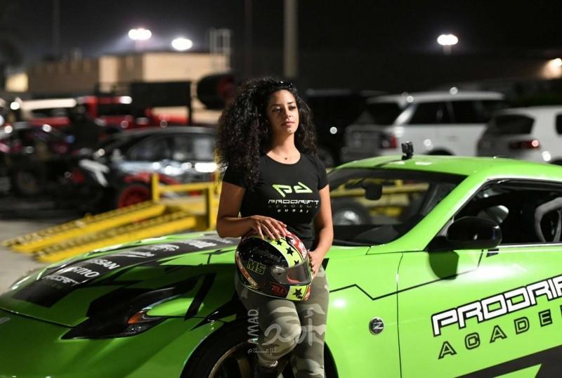 نور داود أول فلسطينية تنافس بسباق دريفت عالمي - صور