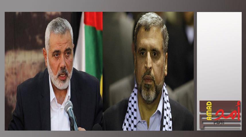 خلال اتصال هاتفي.. هنية يتشاور مع شلح حول العدوان الإسرائيلي
