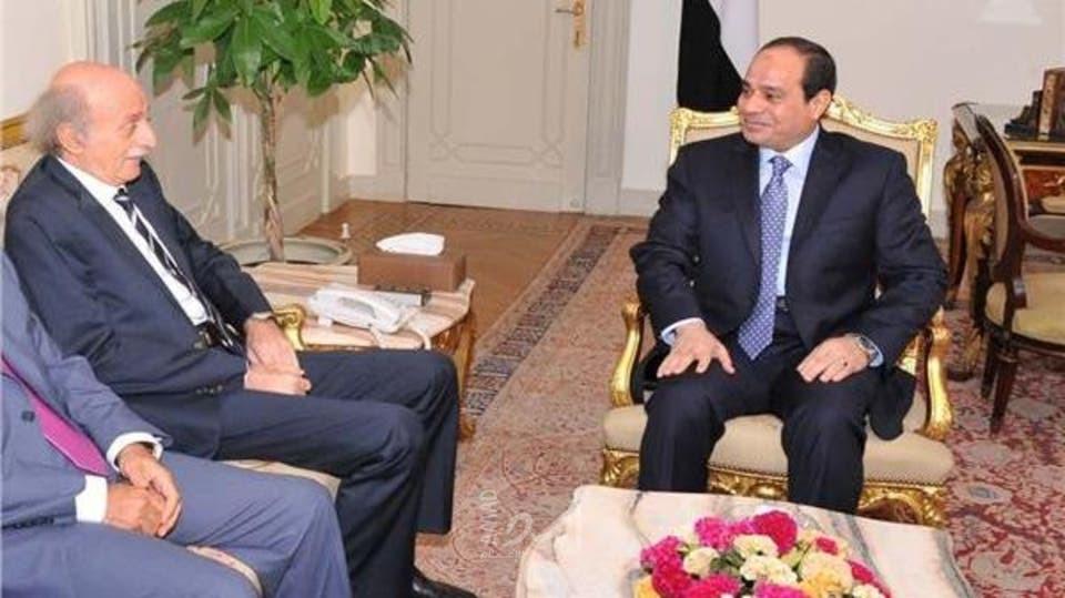 خلال لقاء جنبلاط...السيسي يؤكد على ثبات الموقف المصري الداعم للشعب الفلسطيني