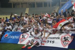 بالفيديو والصور تتويج واحتفال لاعبي الزمالك بالدوري موسم 2014-2015