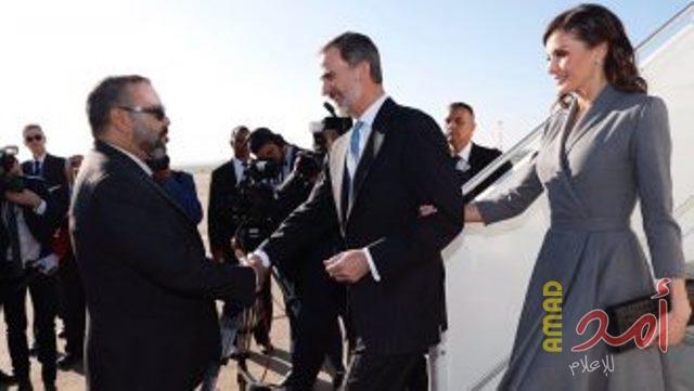 في أول زيارة له.. ملك إسبانيا وزوجته يصلان المغرب