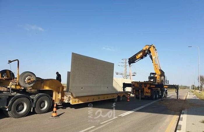 بالفيديو.. الجيش الإسرائيلي يبدأ إقامة جدار خرساني عازل شمال غزة