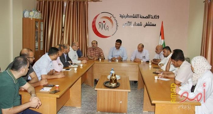 الصحة تبحث سبل تشغيل مبنى الولادة في مستشفى شهداء الأقصى