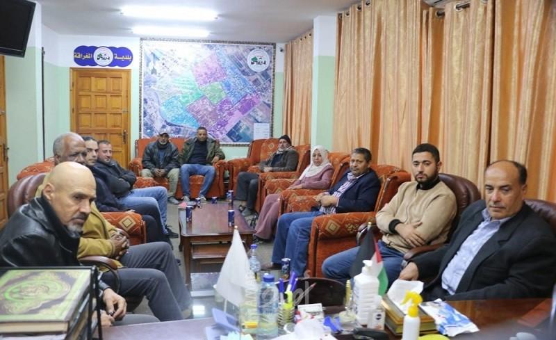 اختيار أعضاء لجنة منطقة "E" في بلدية "المغراقة" وسط القطاع