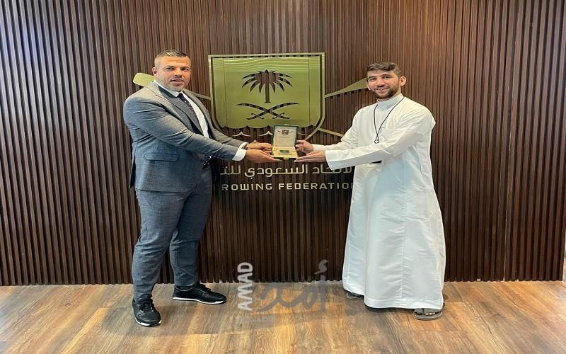 رئيس الاتحاد الفلسطيني للشراع والتجديف يلتقي بالاتحاد السعودي للكاياك والتجديف