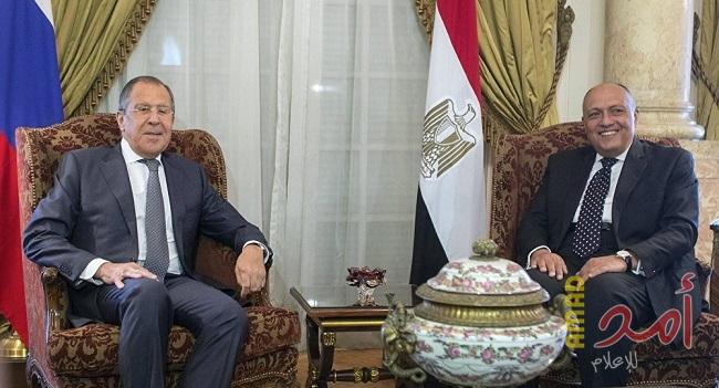 شكرى: ننسق مع موسكو لتجفيف منابع الإرهاب ولافروف: لا شروط روسية لاستئناف الرحلات مع مصر