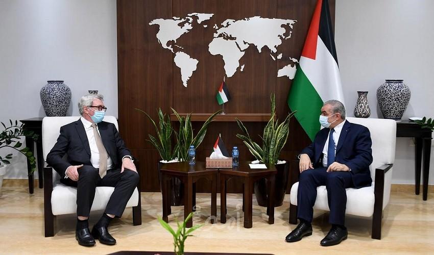 اشتية يبحث مع المبعوث النرويجي أجندة اجتماع المانحين في أوسلو