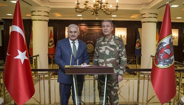 بالصور.. رئيس الوزراء التركي: قواتنا تقدمت برياَ نحو "عفرين" شمالي سوريا