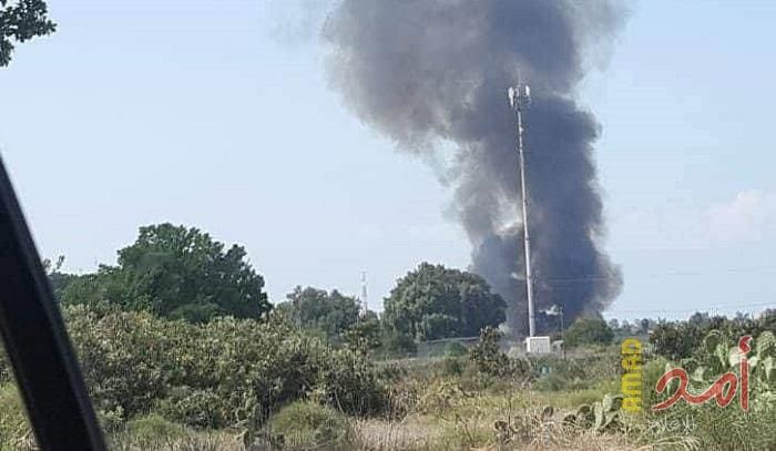 اندلاع حريق في "أور هنير" بفعل بالون حارق أطلق من غزة