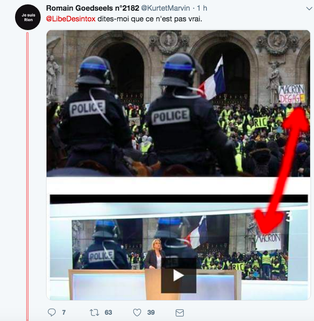 لوموند تكشف فضيحة قناة فرنسية حجبت كلمة "ارحل" رفعها محتجي "السترات الصفراء"